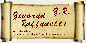 Živorad Raffanelli vizit kartica